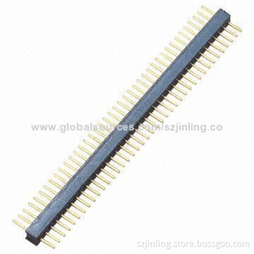 Round Pin 1.27mm Pitch DIP Type Single Row Electronic Component with 2.2mm Height